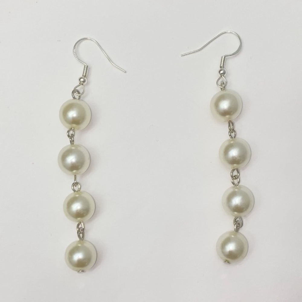 Long Faux Pearl Earrings – Wedding, Bridal & Everyday Jewelry